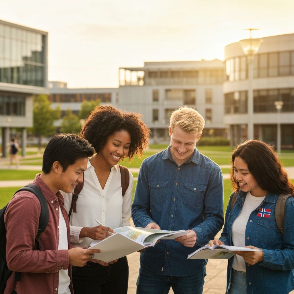 International students on university campus